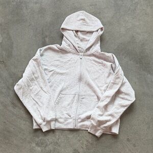 Hollister Light Gray zip up baggy hoodie